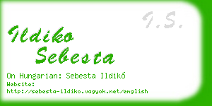 ildiko sebesta business card