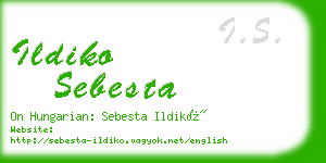 ildiko sebesta business card